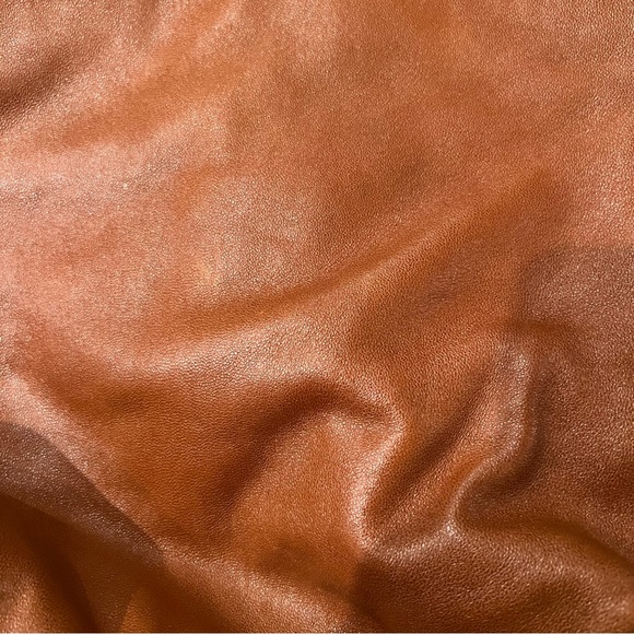 BNWT Custom Design 100% Lambskin Leather Convertible Bag in Cognac / Espresso - Picture 4 of 16